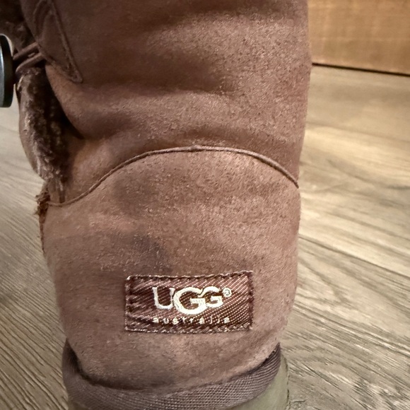 UGG Chocolate Suede Boots - Picture 2 of 5